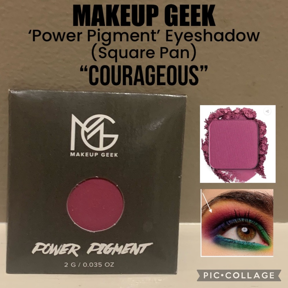 NWT Full Size MAKEUP GEEK Square ‘Power Pigment’ Matte Eyeshadow “COURAGEOUS”